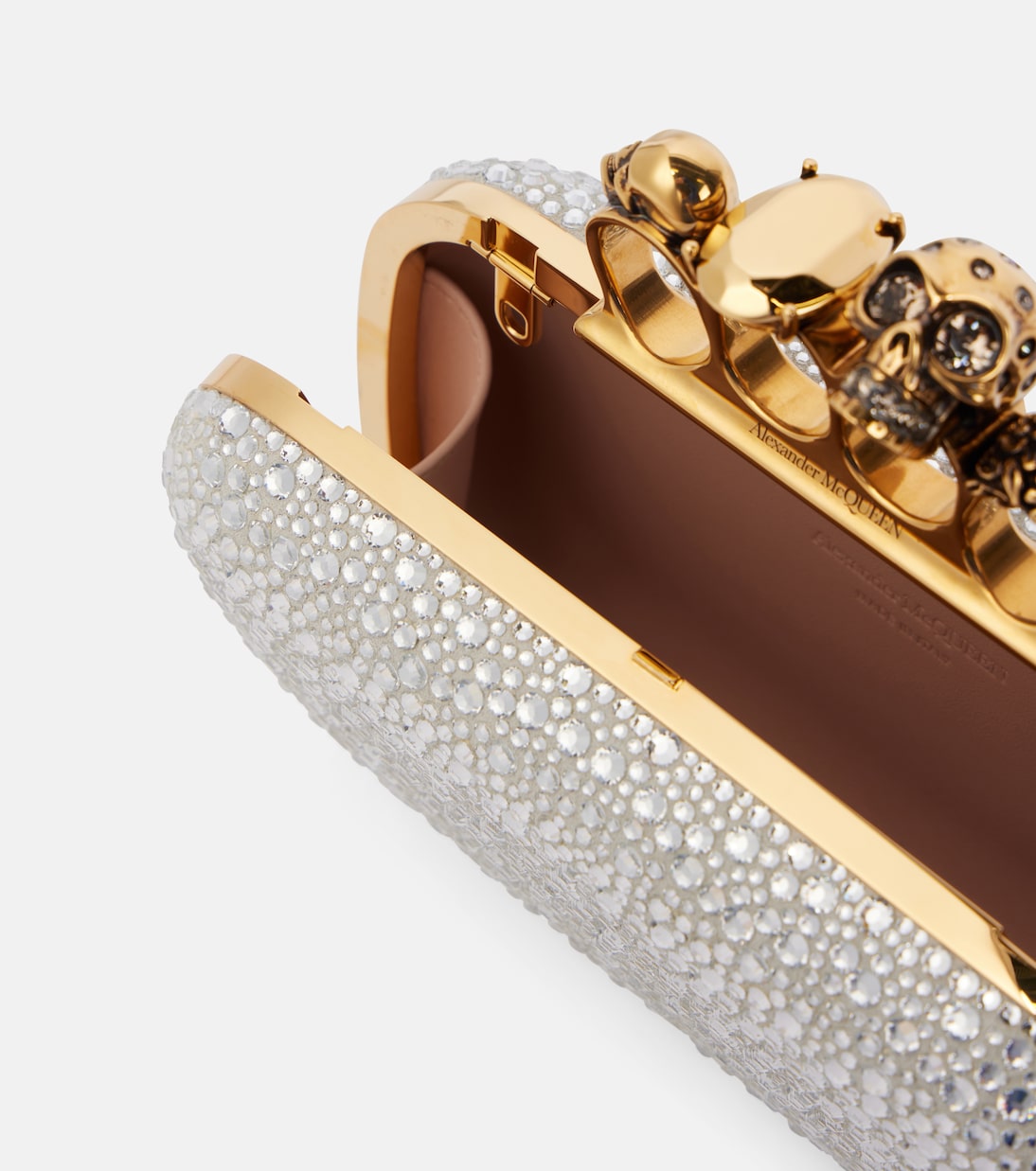 Skull Knuckle embellished clutch | McQueen