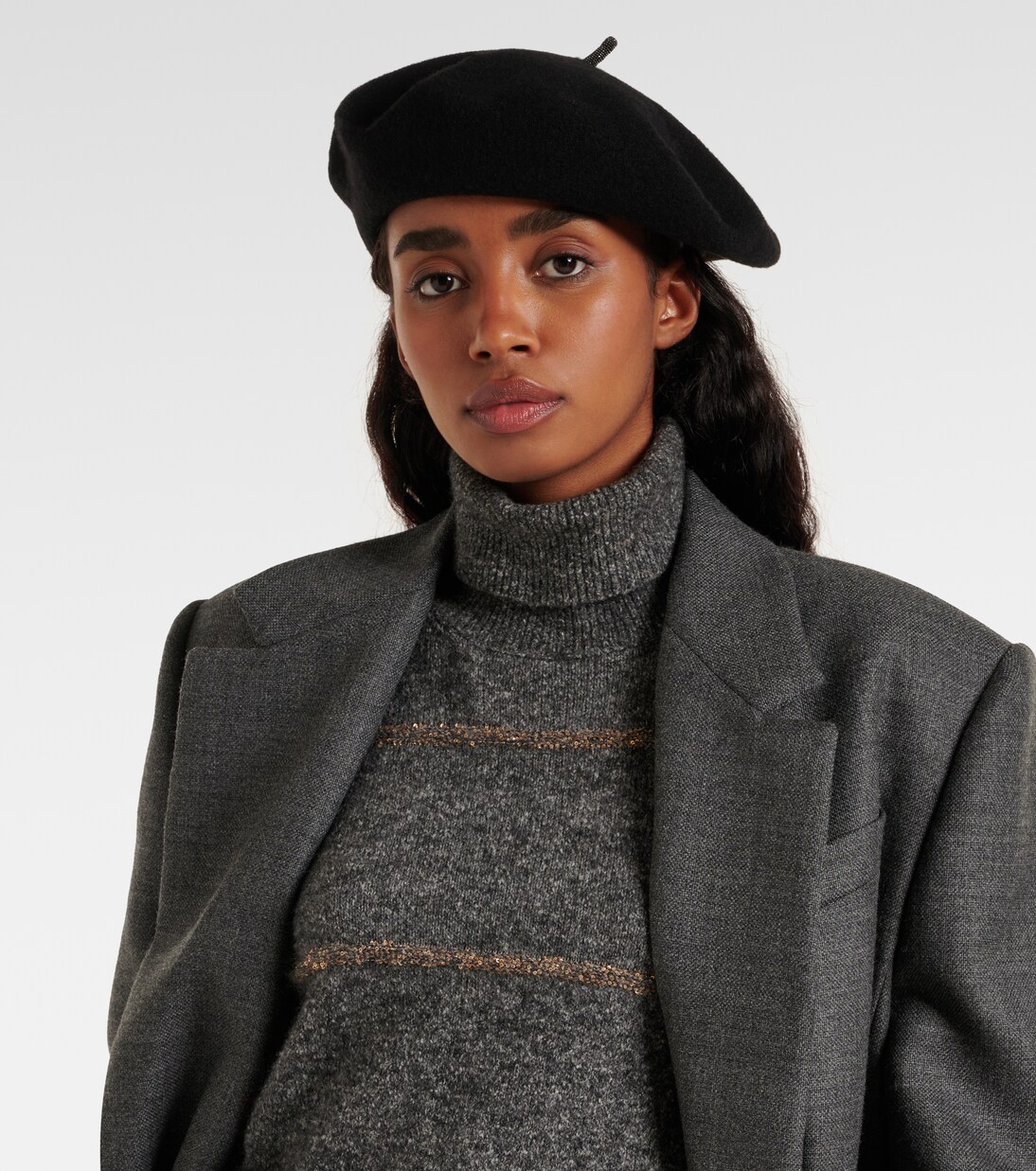 Monili Beads wool beret | Brunello Cucinelli