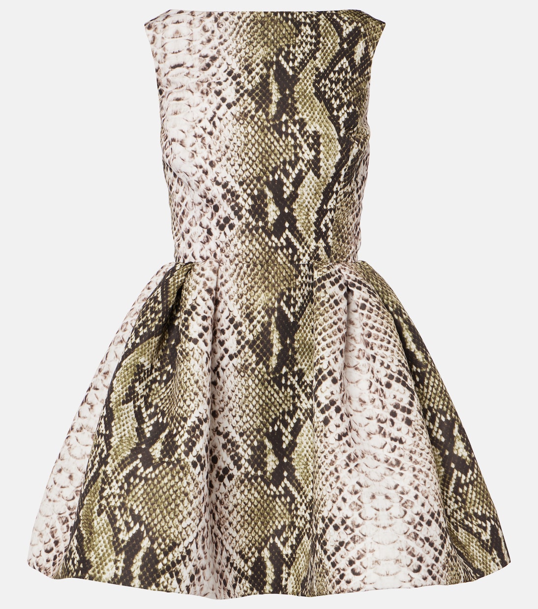 Snake-print faille minidress | Oscar de la Renta