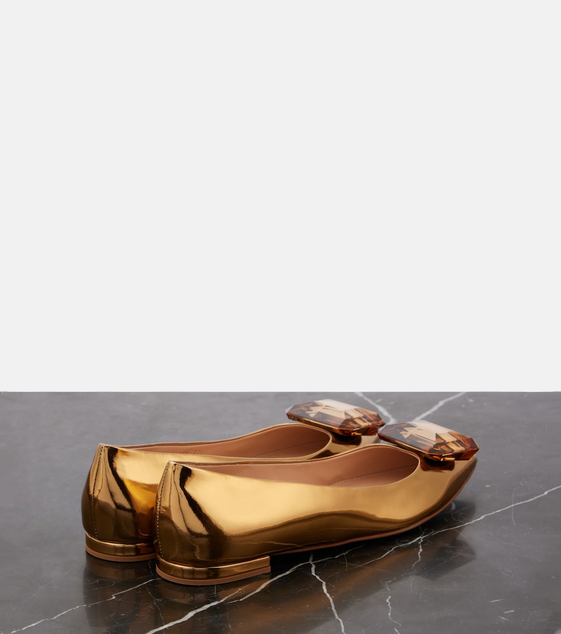 Jaipur metallic leather ballet flats | Gianvito Rossi