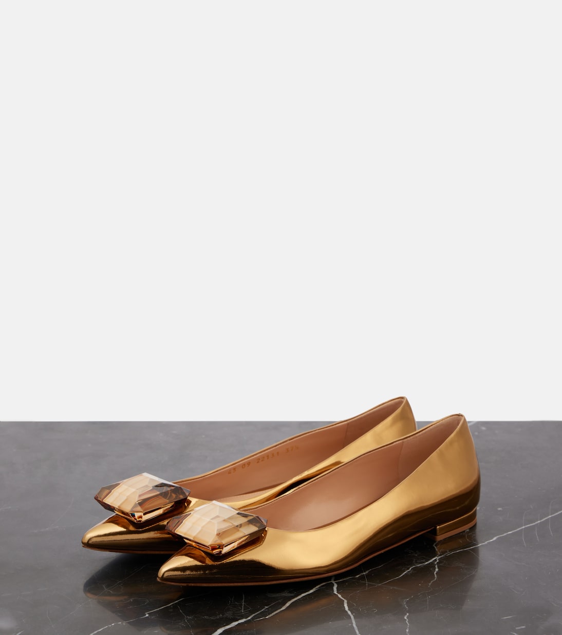Jaipur metallic leather ballet flats | Gianvito Rossi