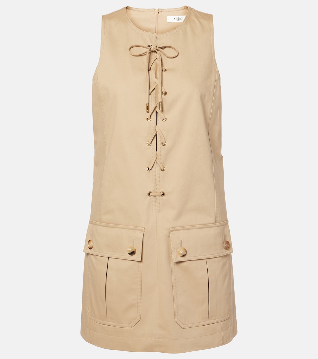 Cotton satin minidress | Chloé