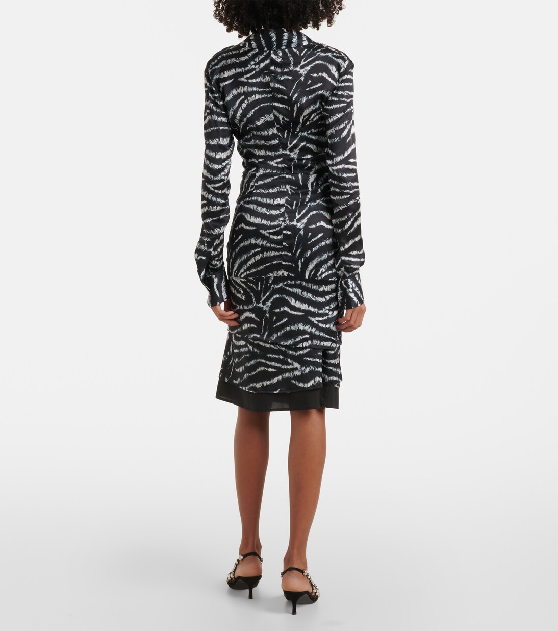 Bedruckter Midirock aus Satin | The Attico