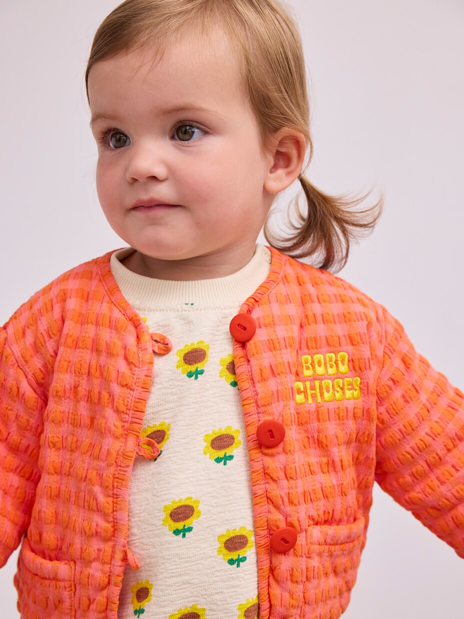 Baby Vichy padded cotton-blend jacket | Bobo Choses