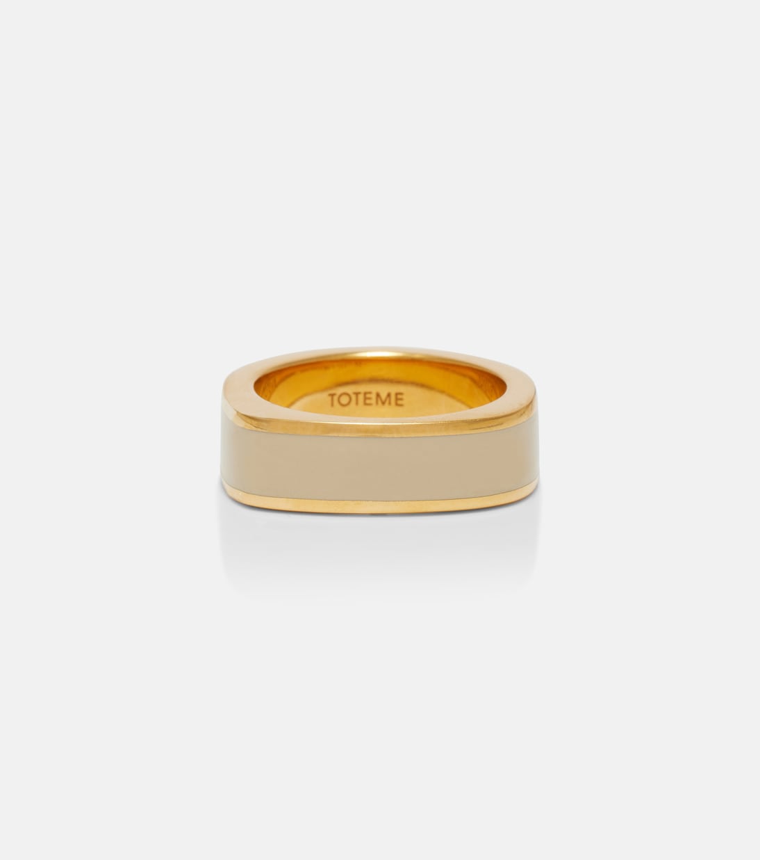 Bague Signature en plaqué or 18 ct | Toteme