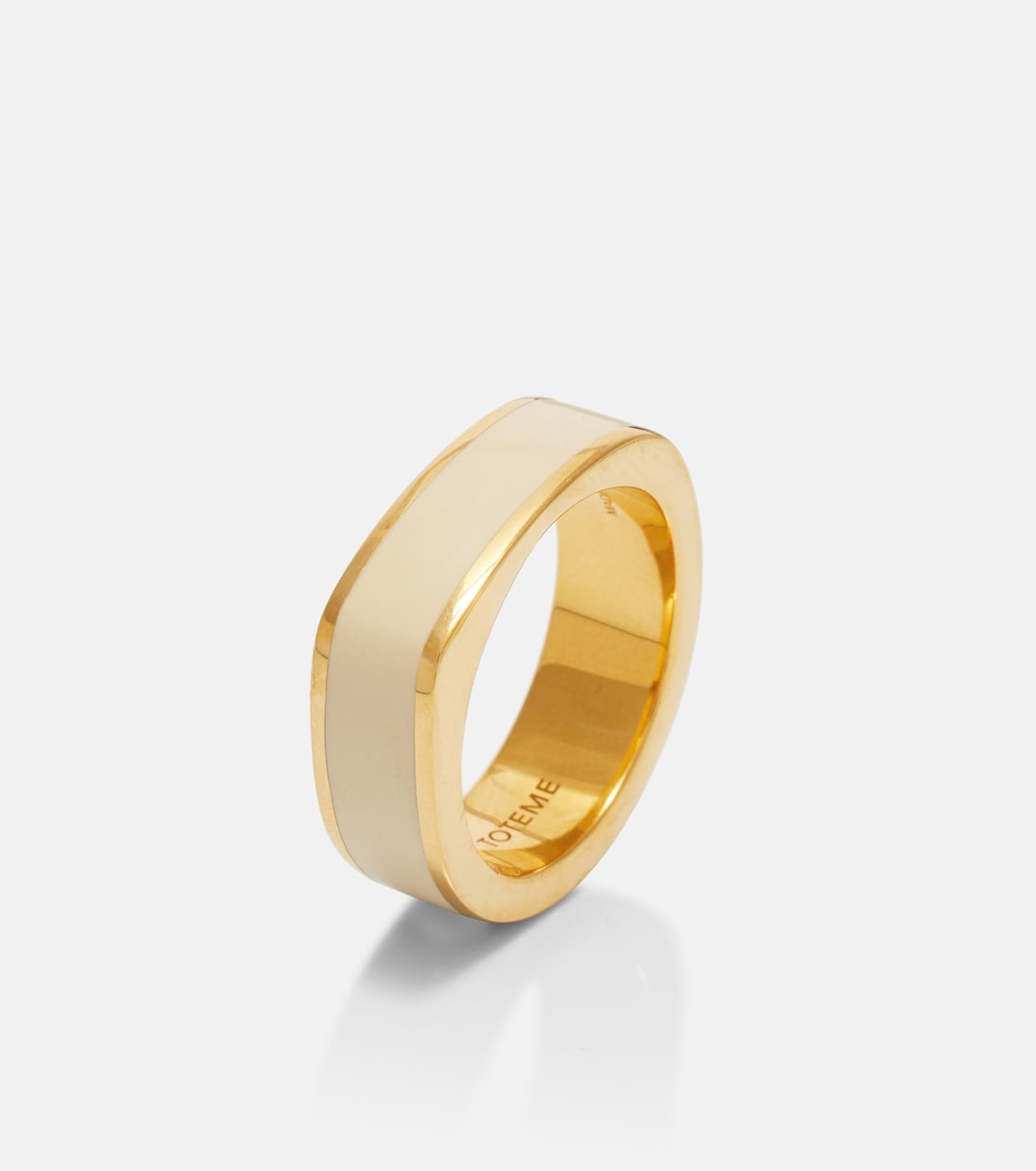 Bague Signature en plaqué or 18 ct | Toteme