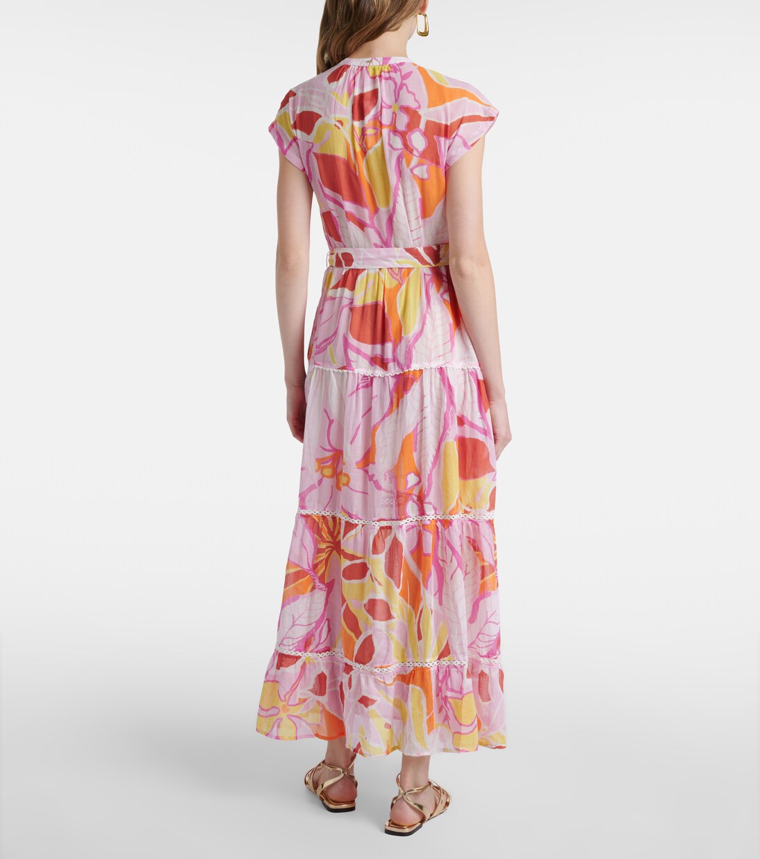 Bedrucktes Midikleid Kora aus Baumwolle | Poupette St Barth