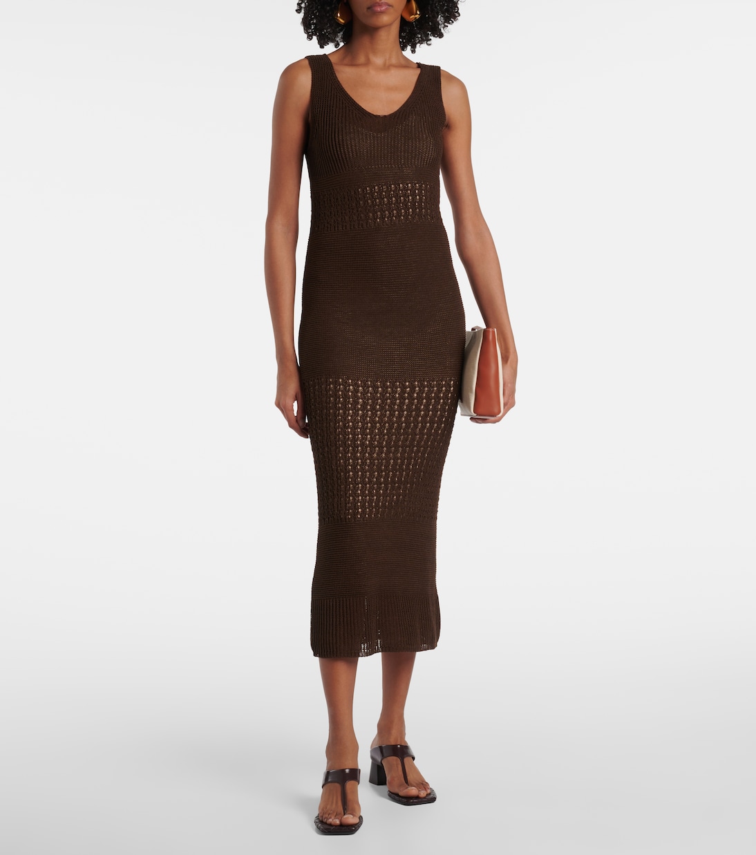 Abito lungo Valois in maglia di misto cotone | Max Mara