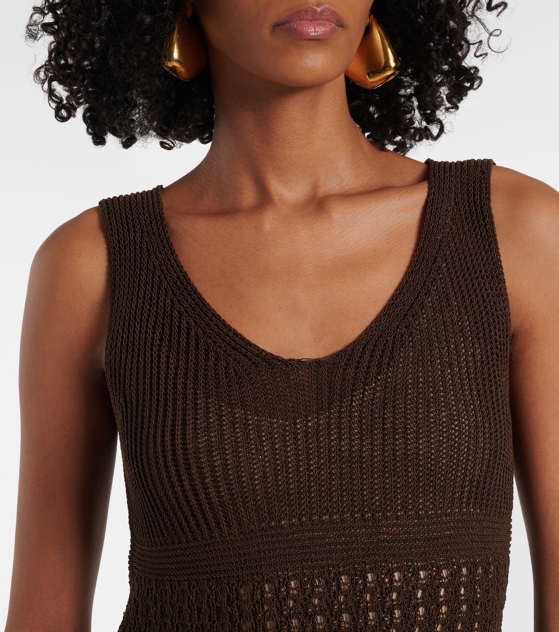 Abito lungo Valois in maglia di misto cotone | Max Mara