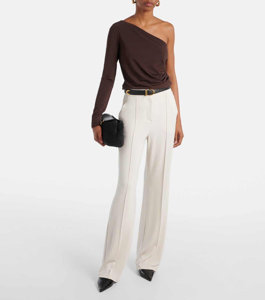 Gerade High-Rise-Hose Dinda aus Jersey | Max Mara