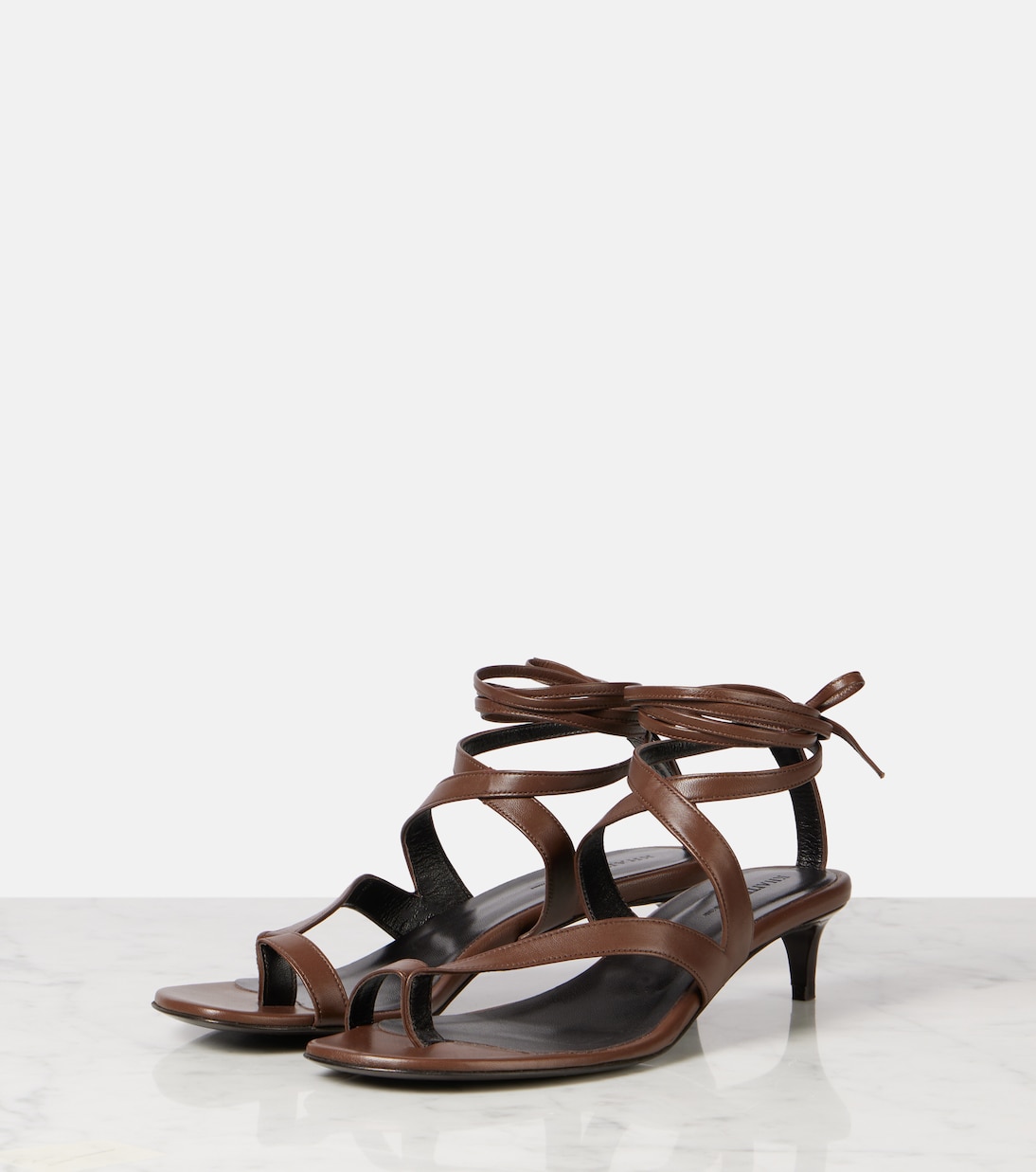 Aimee 35 leather thong sandals | Khaite