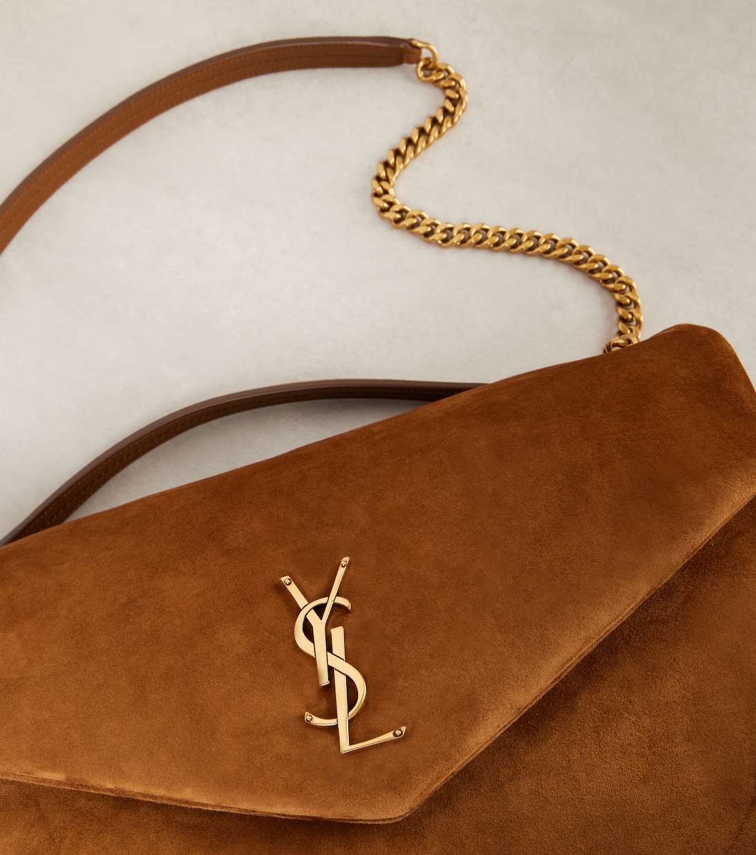 Calypso Large suede shoulder bag | Saint Laurent