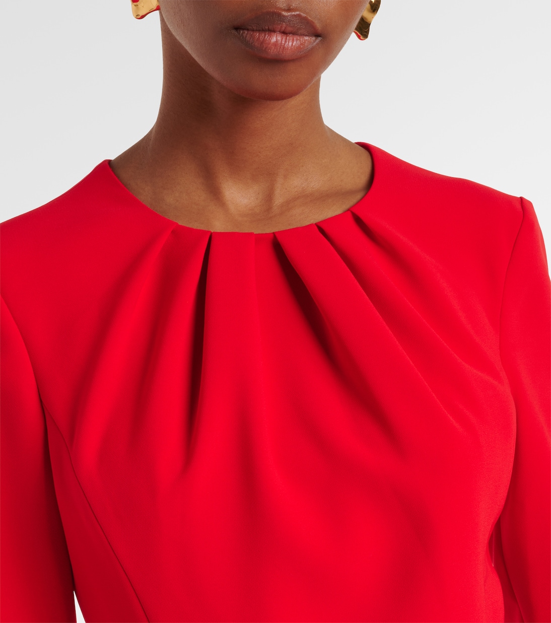 Belted crêpe midi dress | Carolina Herrera