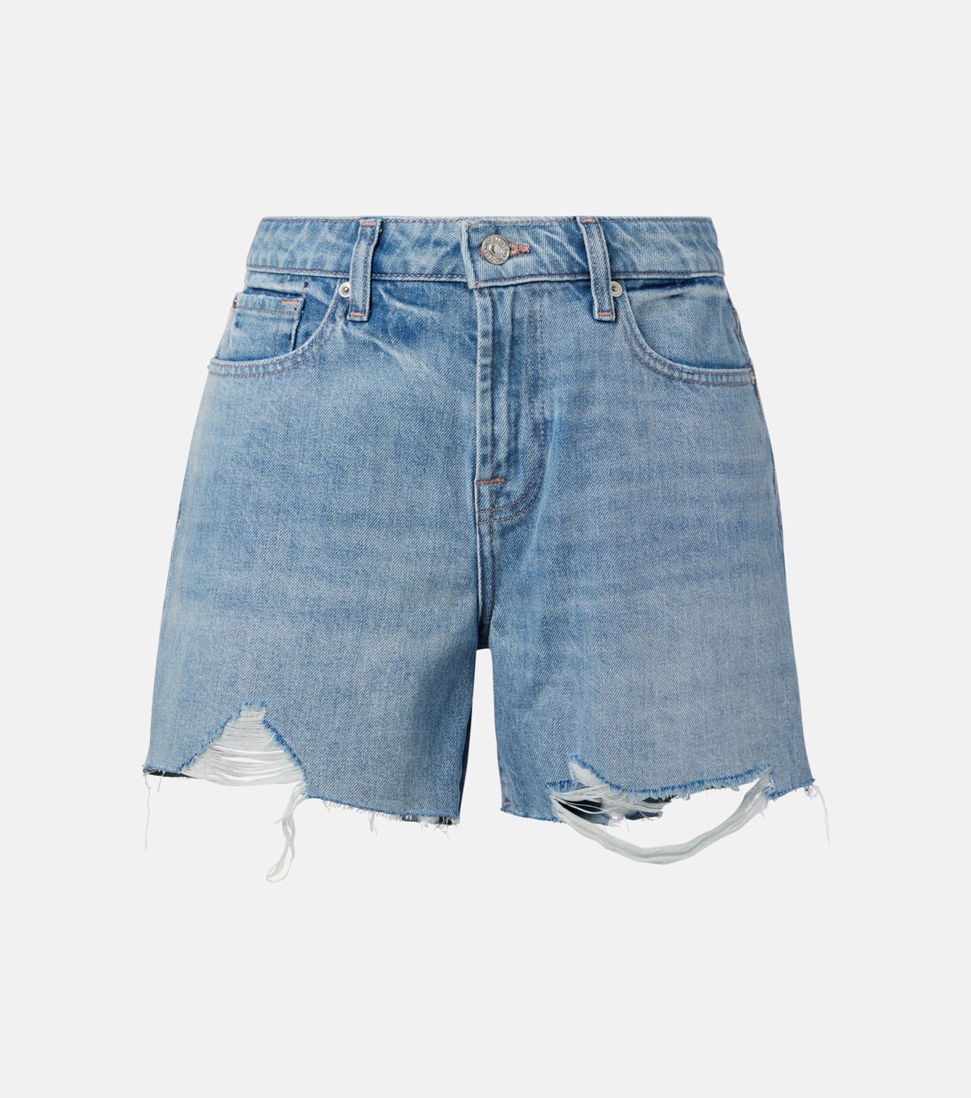 Monroe distressed denim shorts | 7 For All Mankind