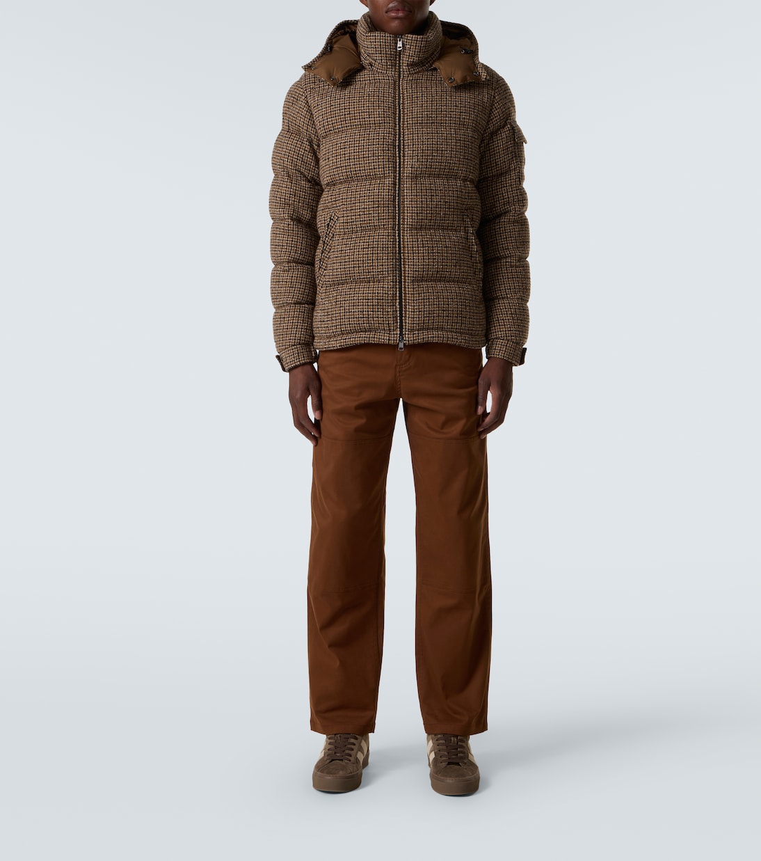 Cotton-blend gabardine straight pants | Moncler