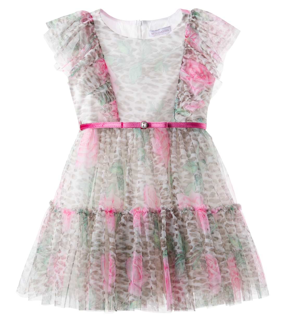 Bedrucktes Kleid aus Tüll | Monnalisa