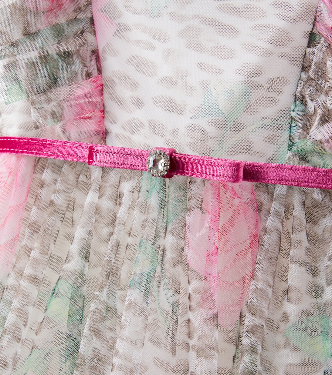 Bedrucktes Kleid aus Tüll | Monnalisa