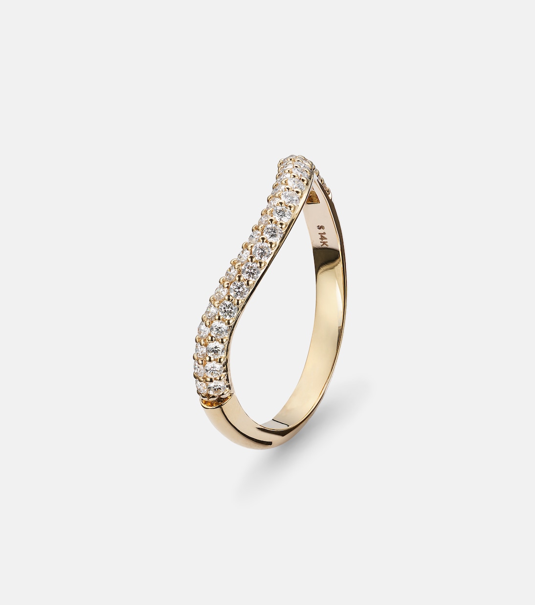 Ring Anjelica aus 14kt Gelbgold (585/1000) mit Diamanten | Stone and Strand