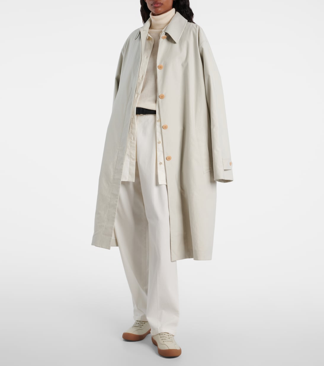 Neriah cotton and cashmere straight pants | The Row