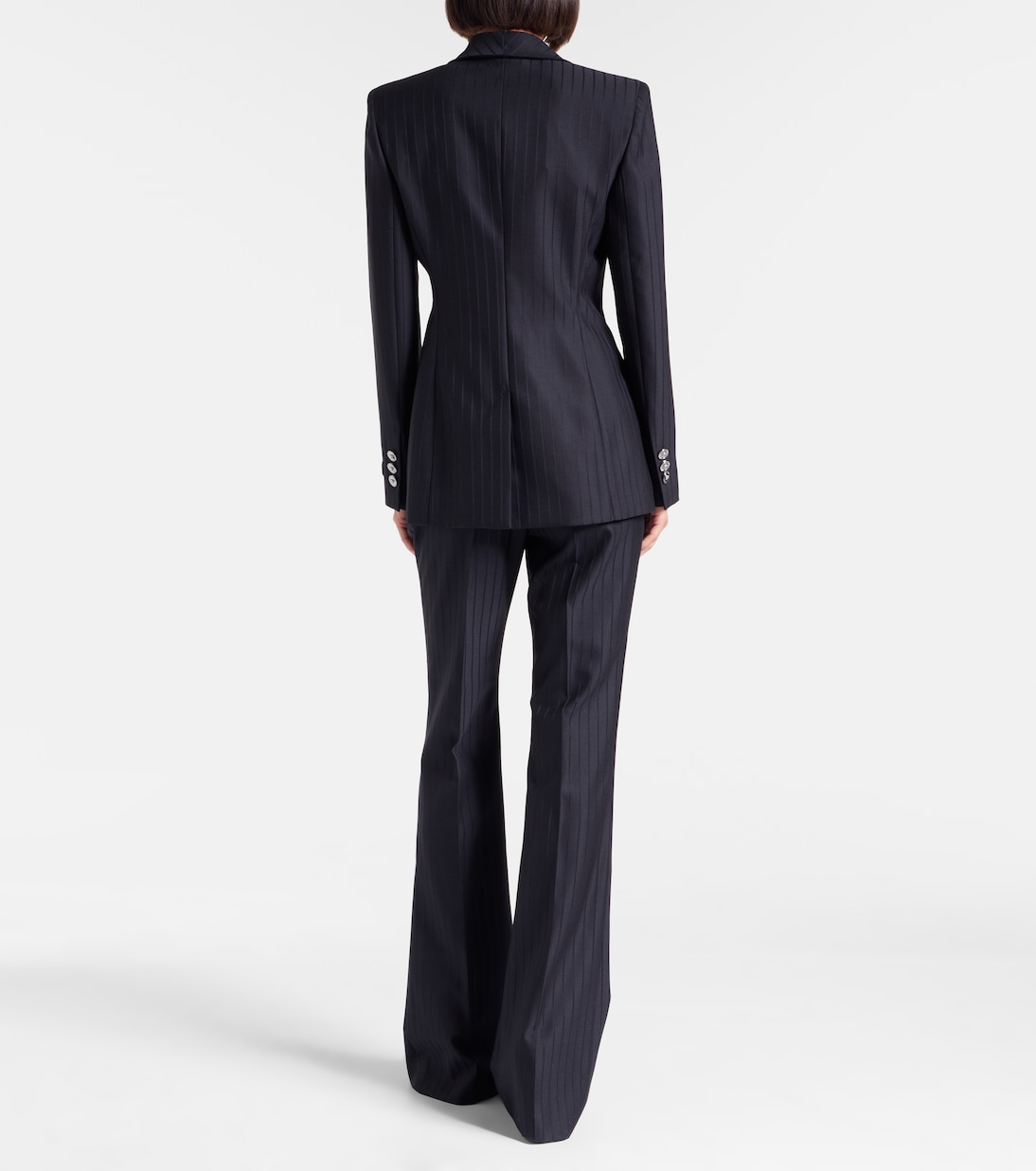 Pinstripe virgin wool blazer | Versace