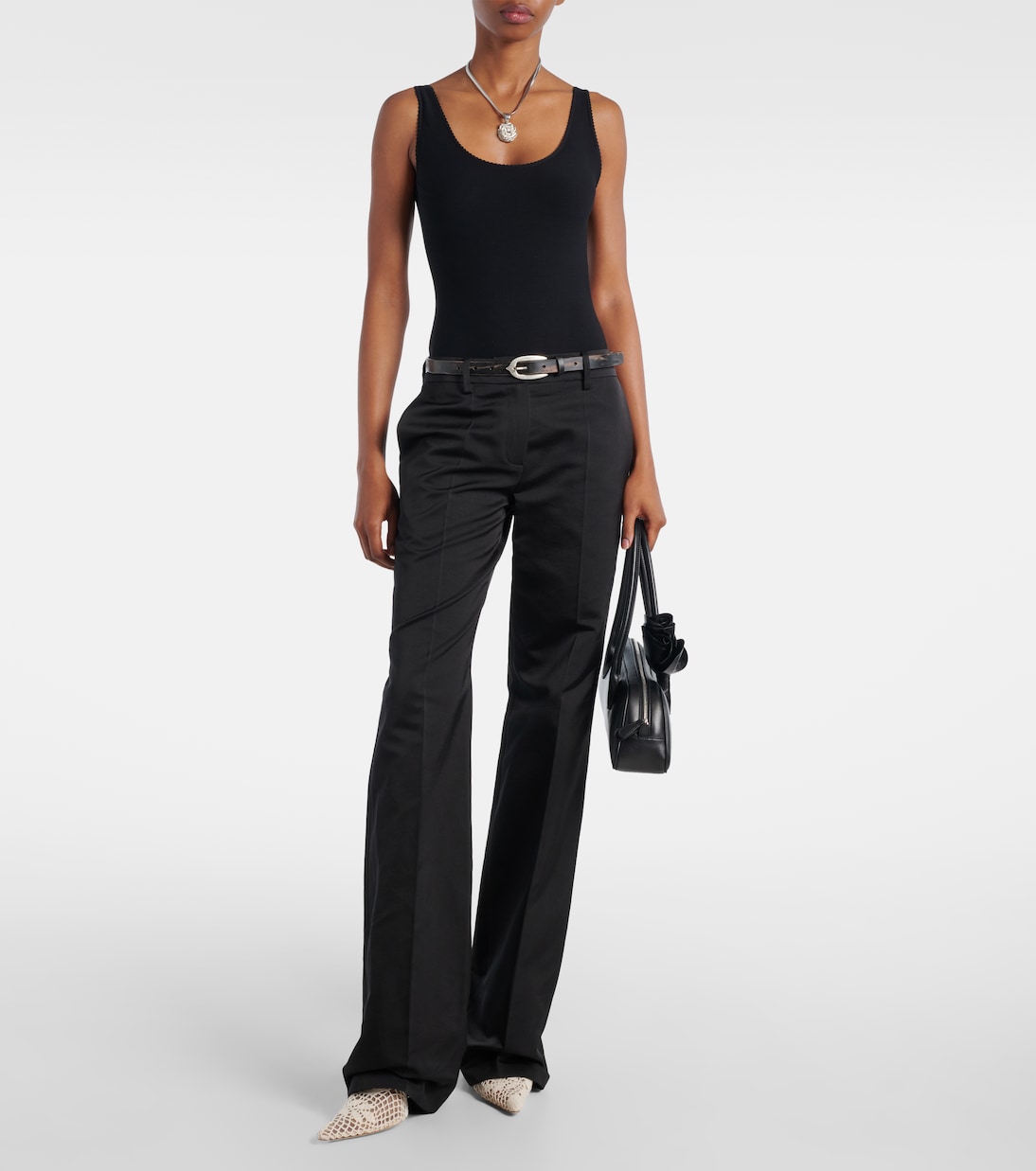 Scalloped open-back bodysuit | Magda Butrym