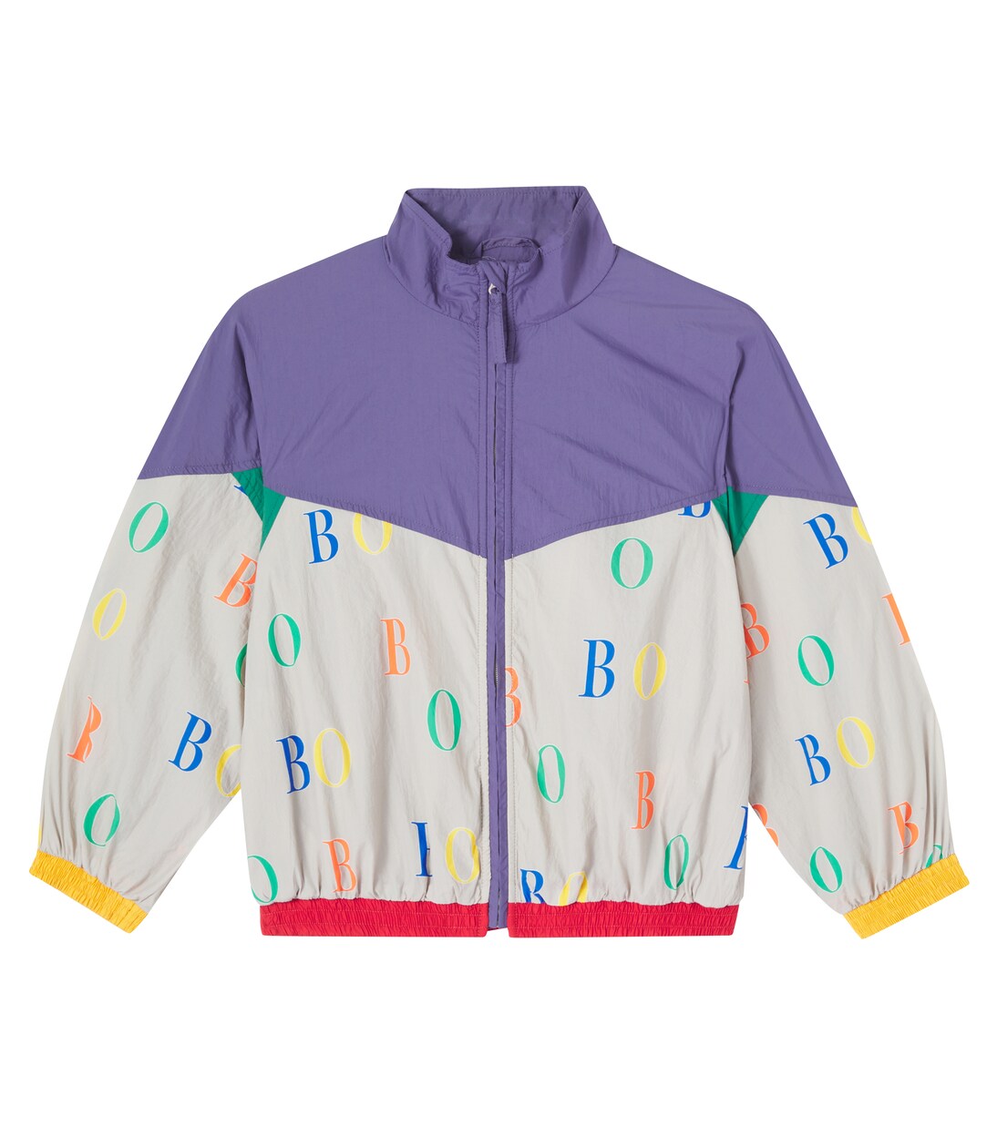 Logo printed colorblocked jacket | Bobo Choses