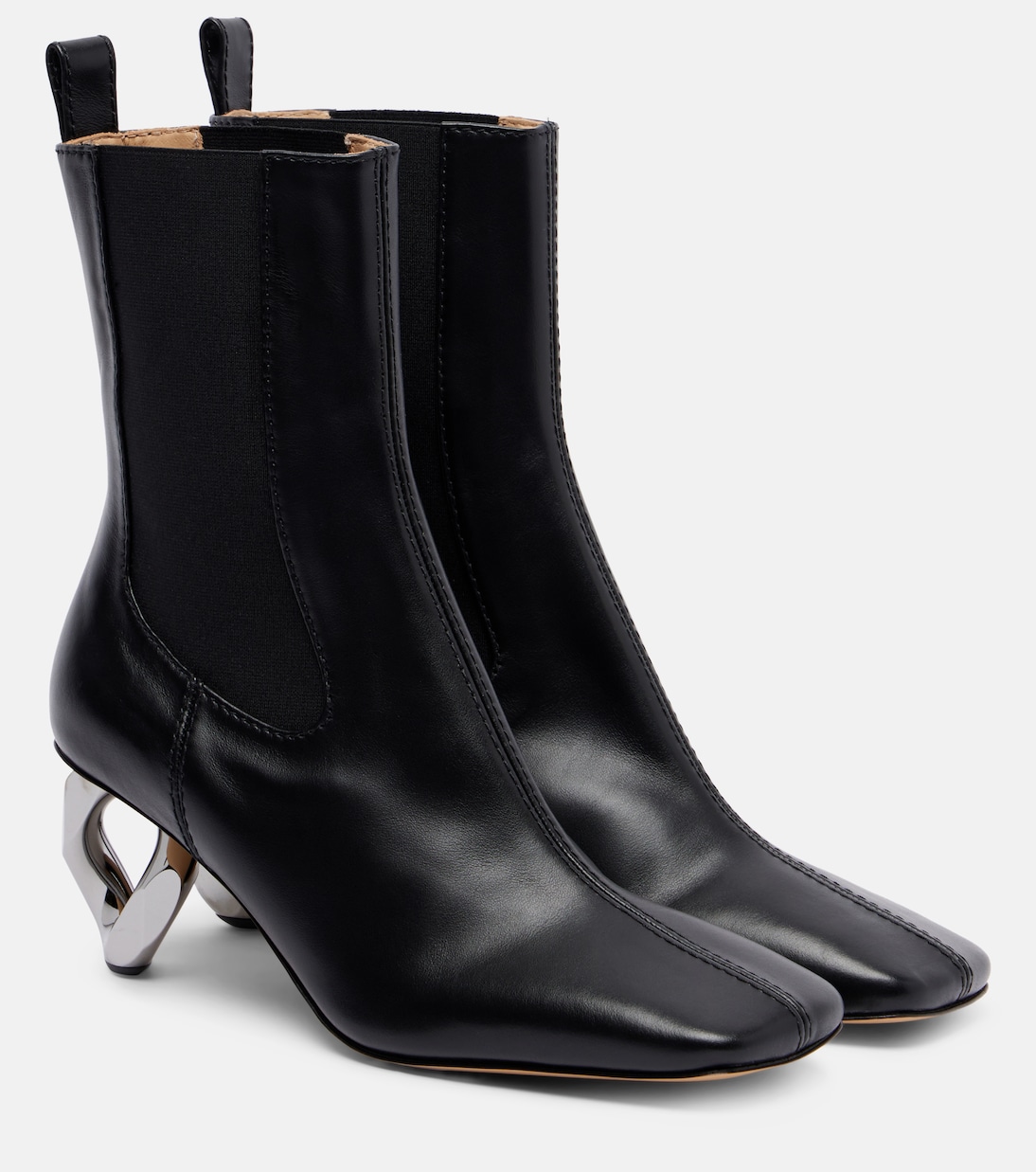 Chain leather ankle boots | JW Anderson