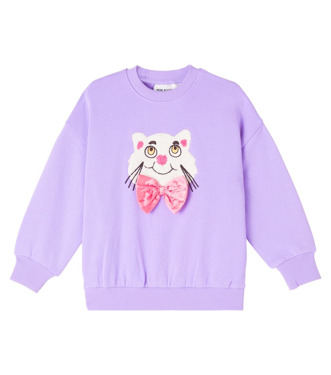 Printed cotton chenille sweatshirt | Mini Rodini
