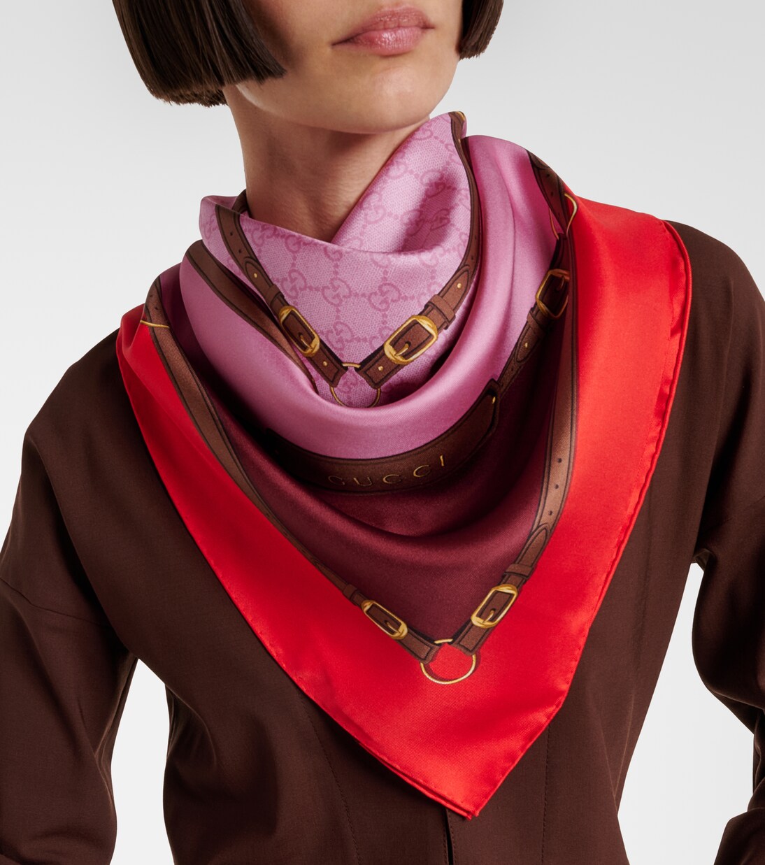 Printed silk scarf | Gucci