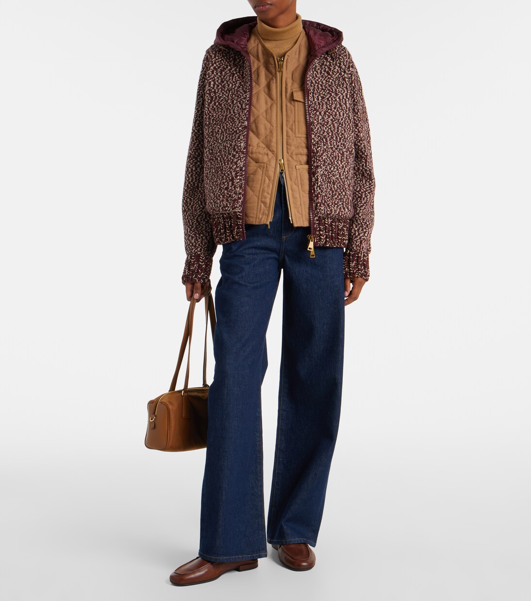 Marled-knit virgin wool jacket | Moncler