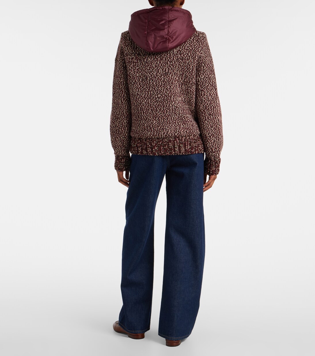 Marled-knit virgin wool jacket | Moncler