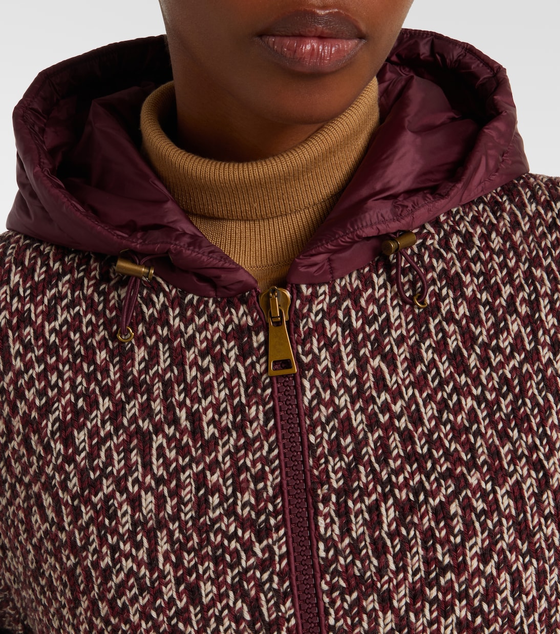 Marled-knit virgin wool jacket | Moncler