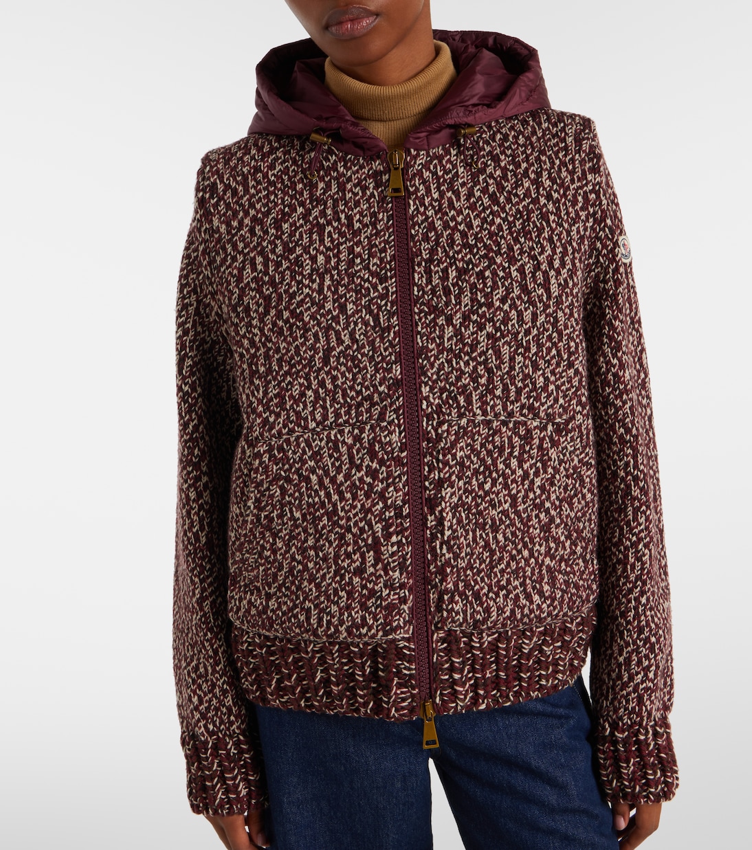 Marled-knit virgin wool jacket | Moncler