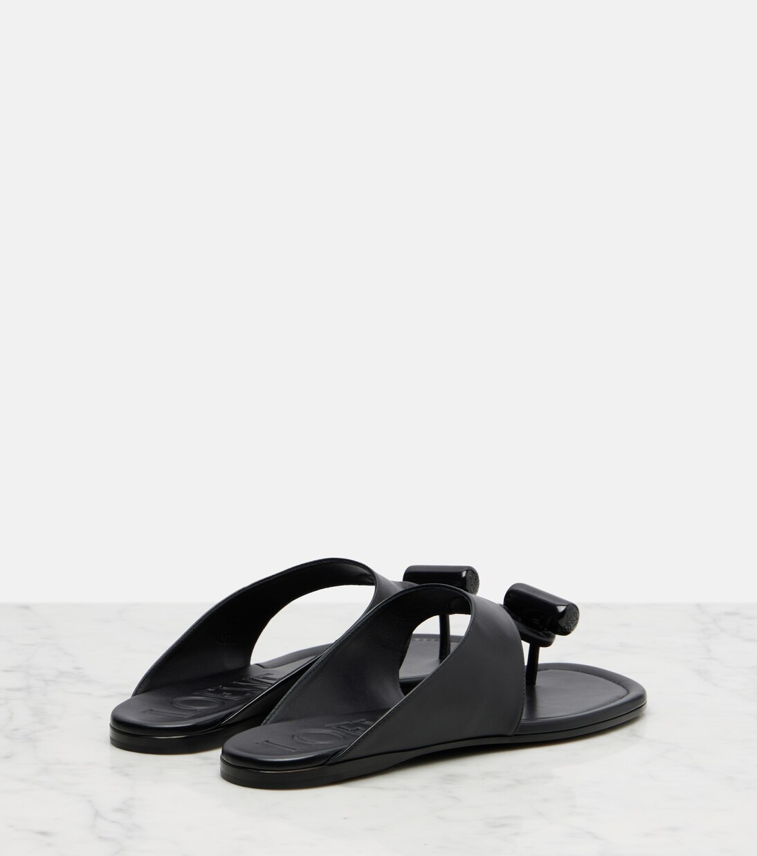 Toggle leather thong sandals | Loewe