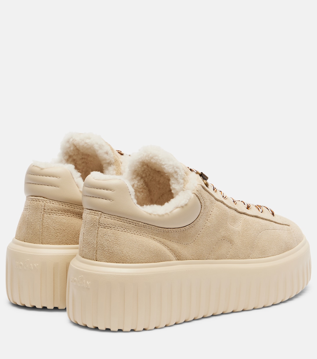Plateau-Sneakers H-Stripes aus Veloursleder | Hogan