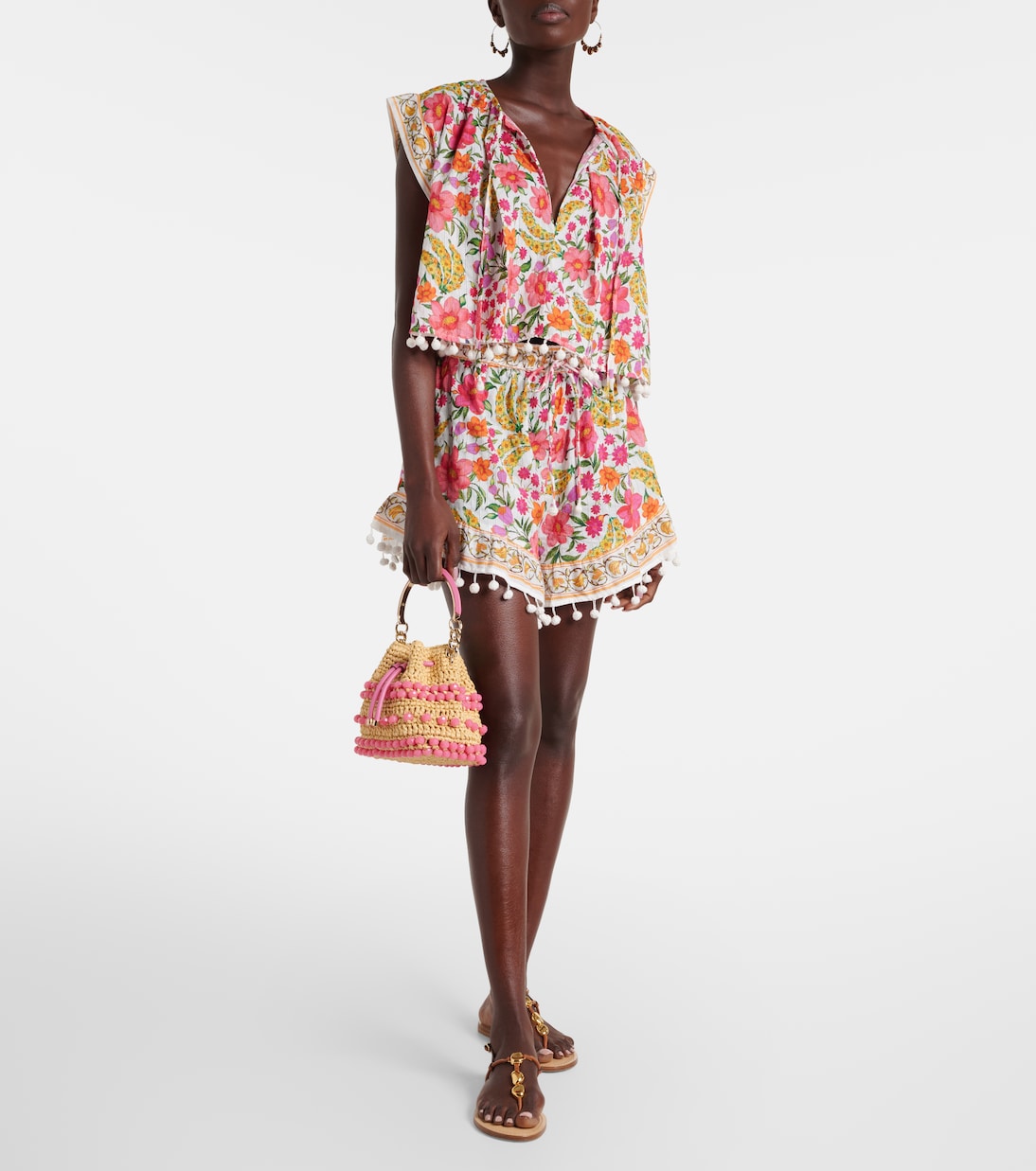 Banana Flowers printed cotton blouse | Farm Rio