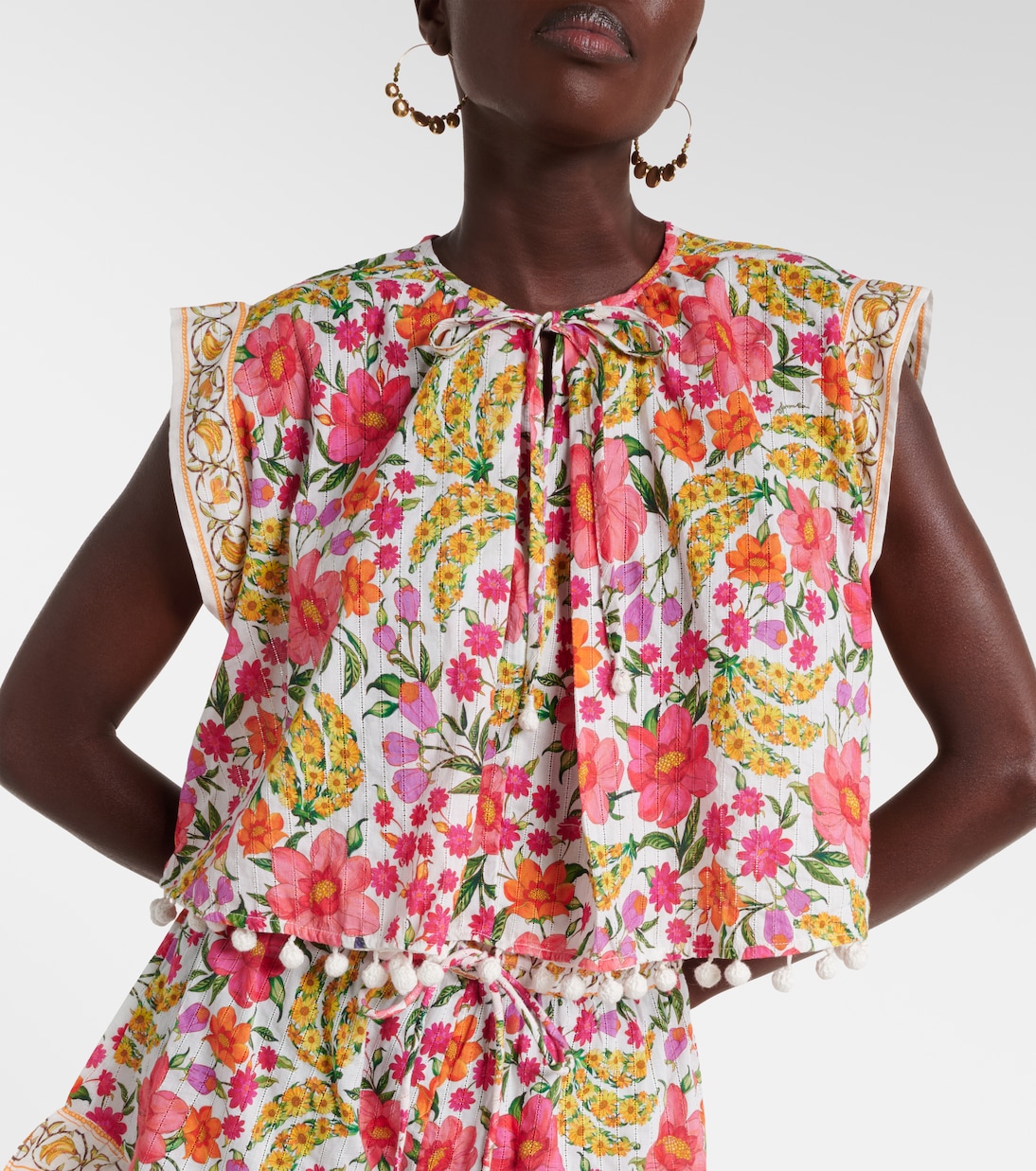 Banana Flowers printed cotton blouse | Farm Rio