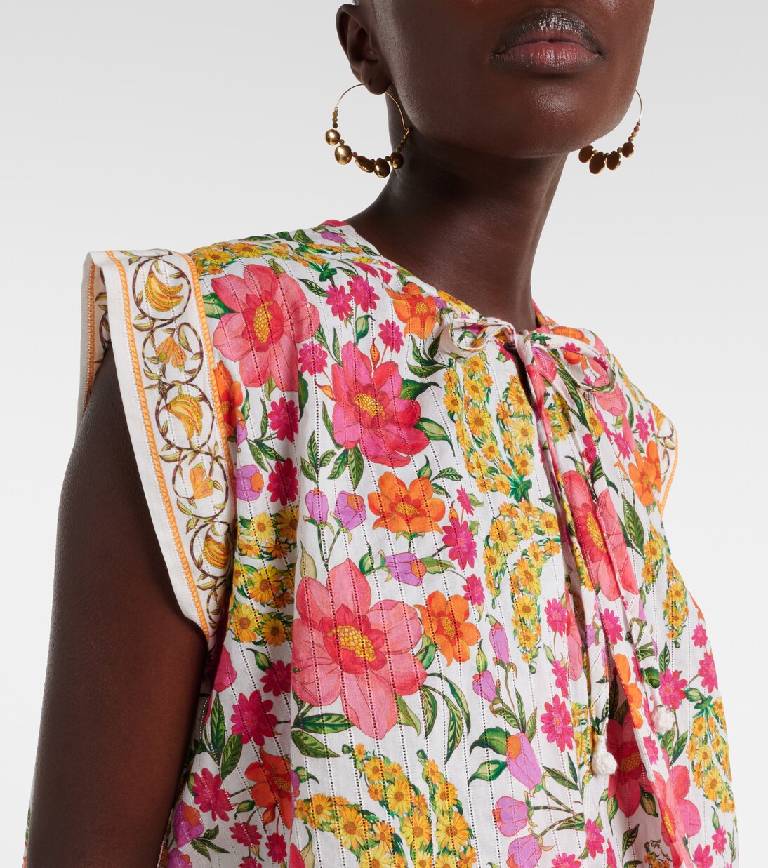 Banana Flowers printed cotton blouse | Farm Rio