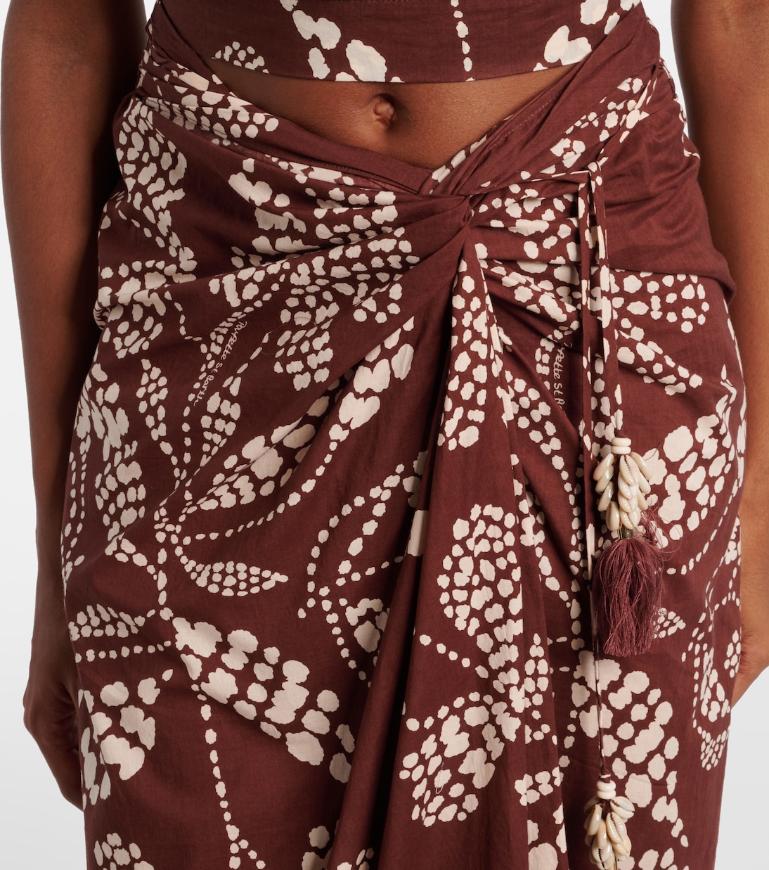 Uma printed cotton midi skirt | Poupette St Barth
