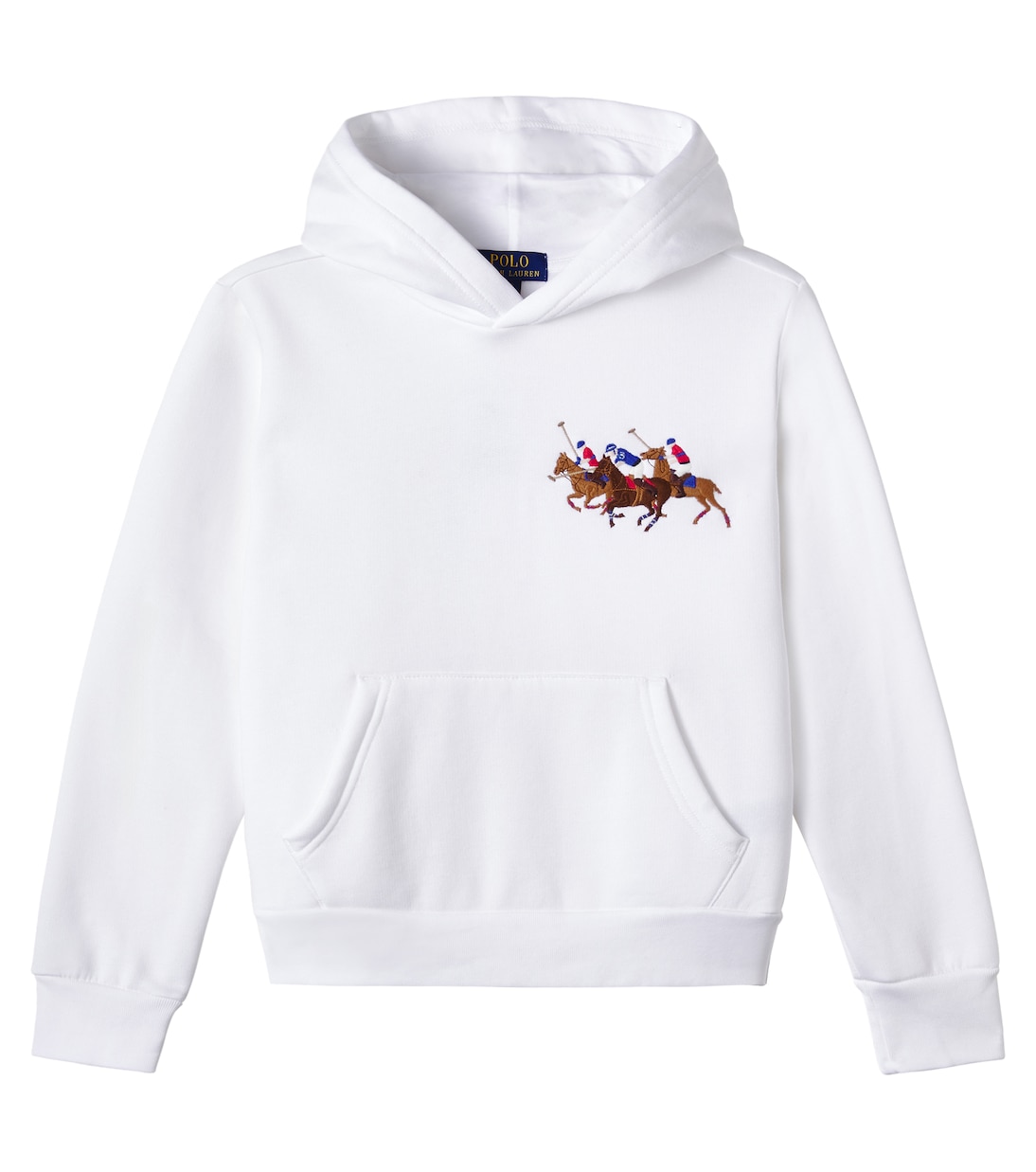 Embroidered cotton-blend jersey hoodie | Polo Ralph Lauren Kids