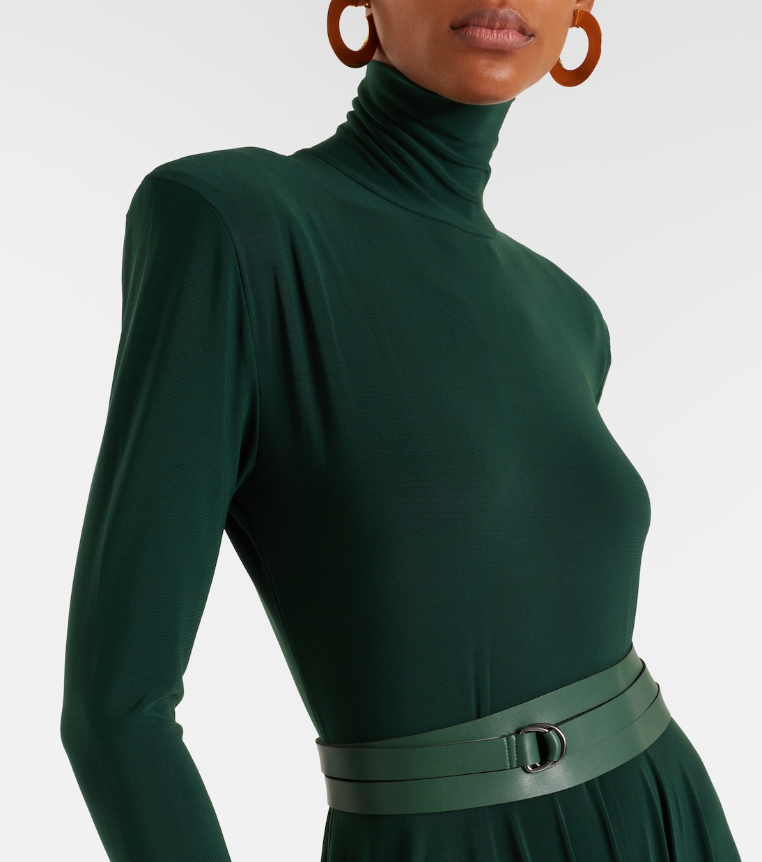 Belted pleated midi dress | Norma Kamali