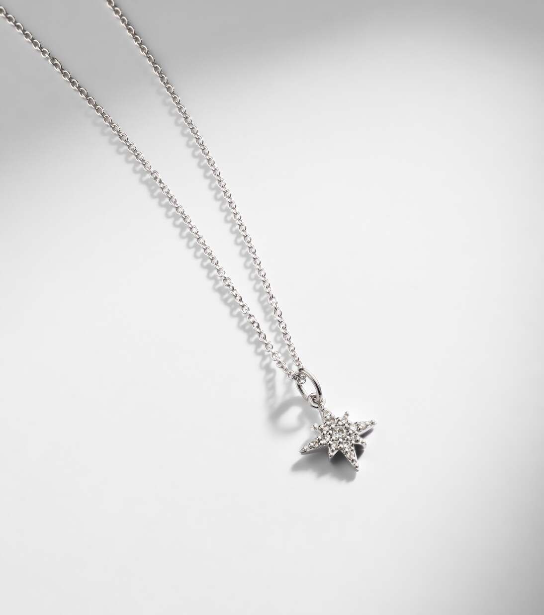 Northern Star 14kt white gold necklace with diamonds  | Stone and Strand