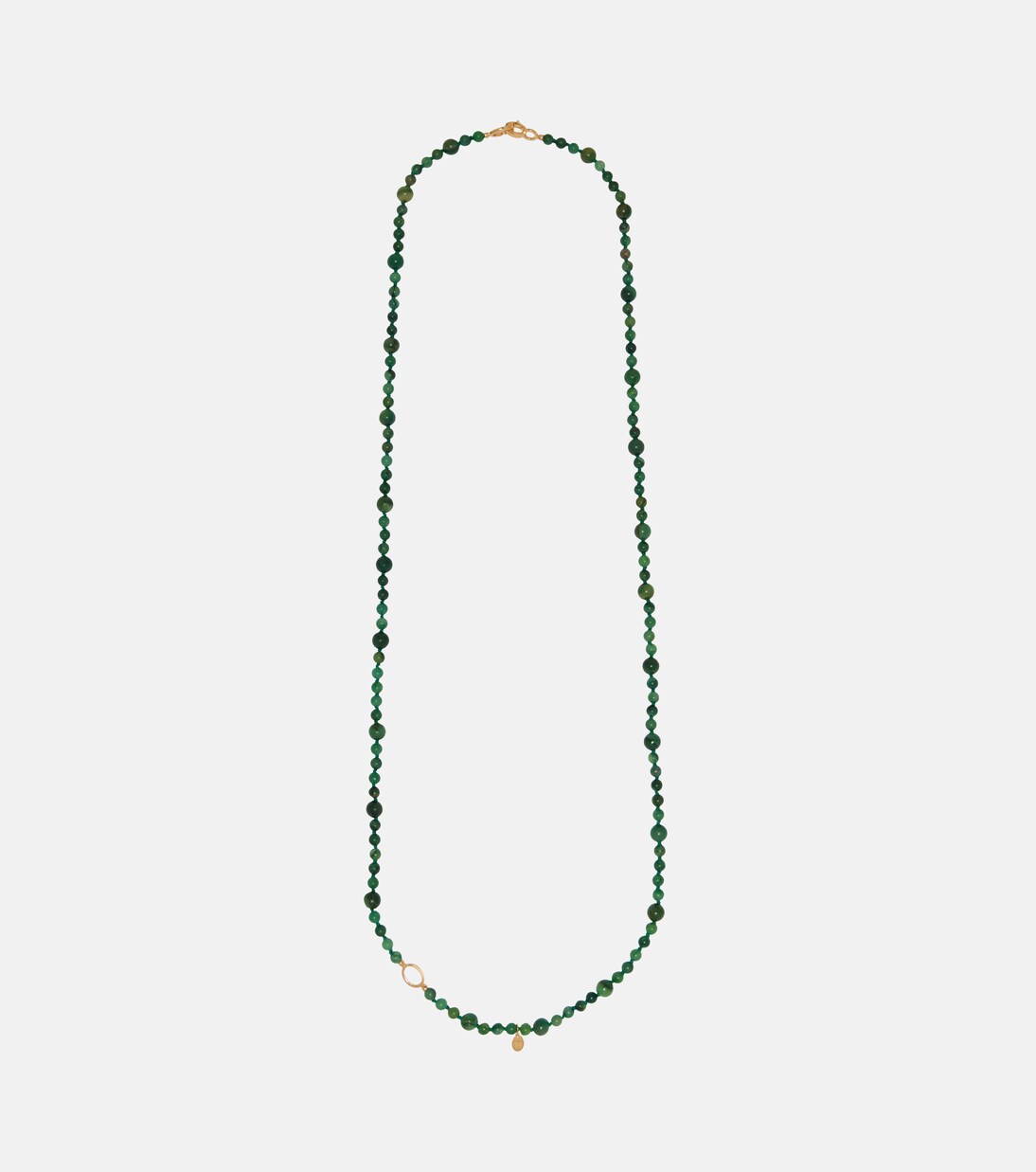Inifinity beaded necklace with jade | Toteme