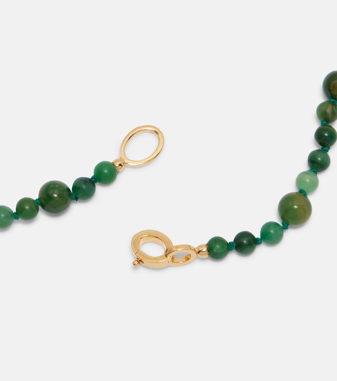 Inifinity beaded necklace with jade | Toteme