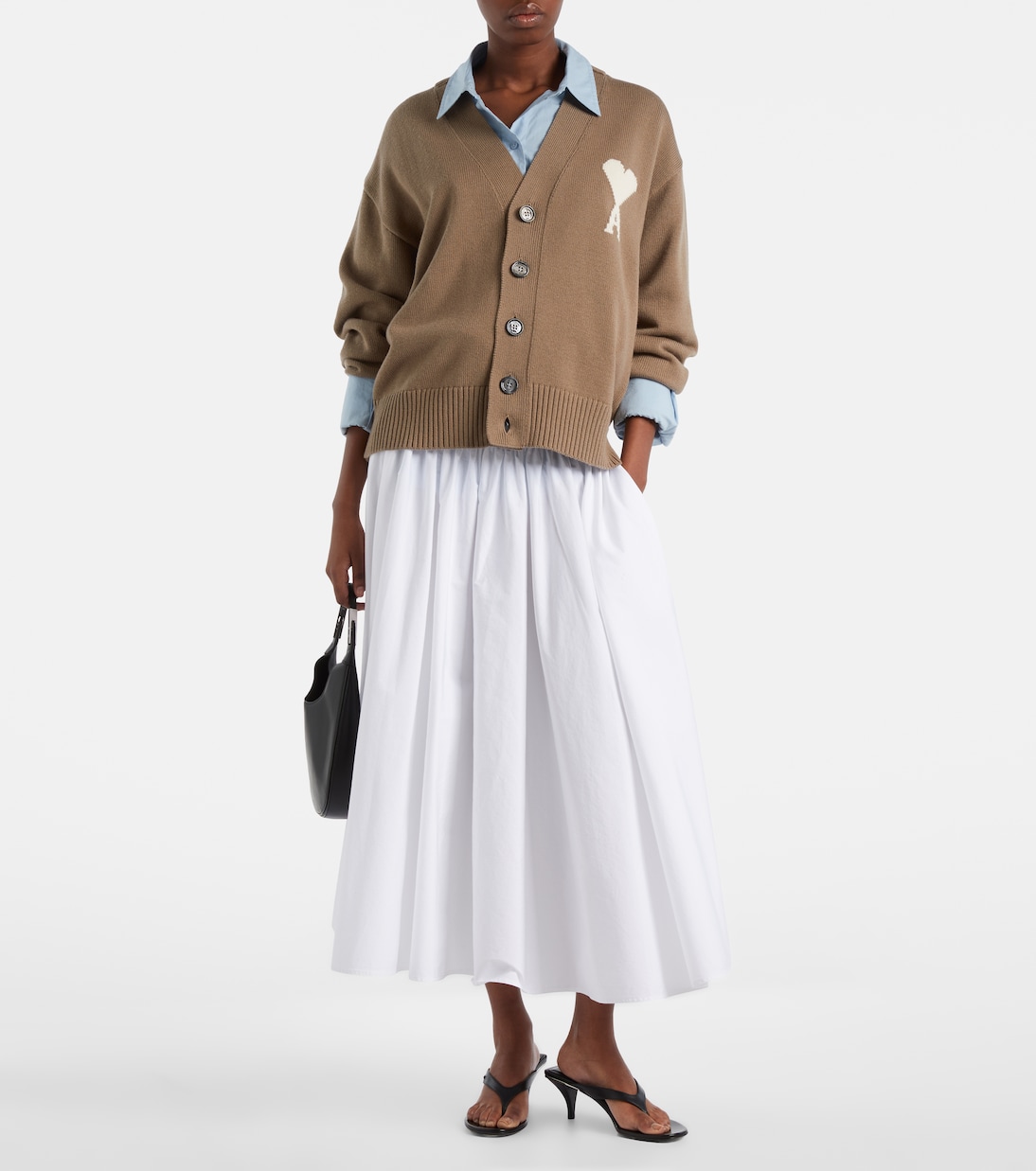 Cardigan Ami de Cœur aus Wolle und Baumwolle | Ami Paris