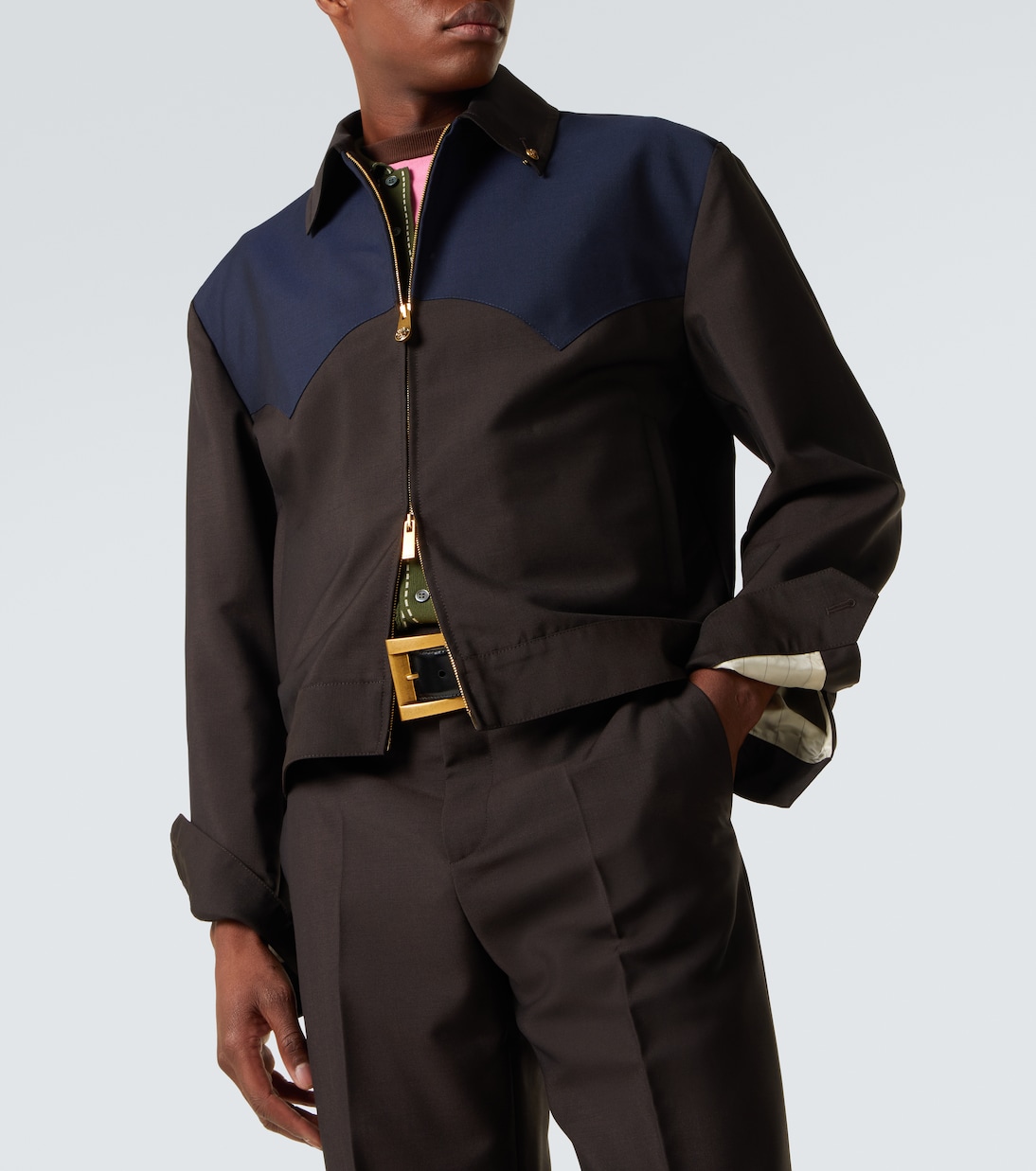 Medusa wool and mohair blouson jacket | Versace