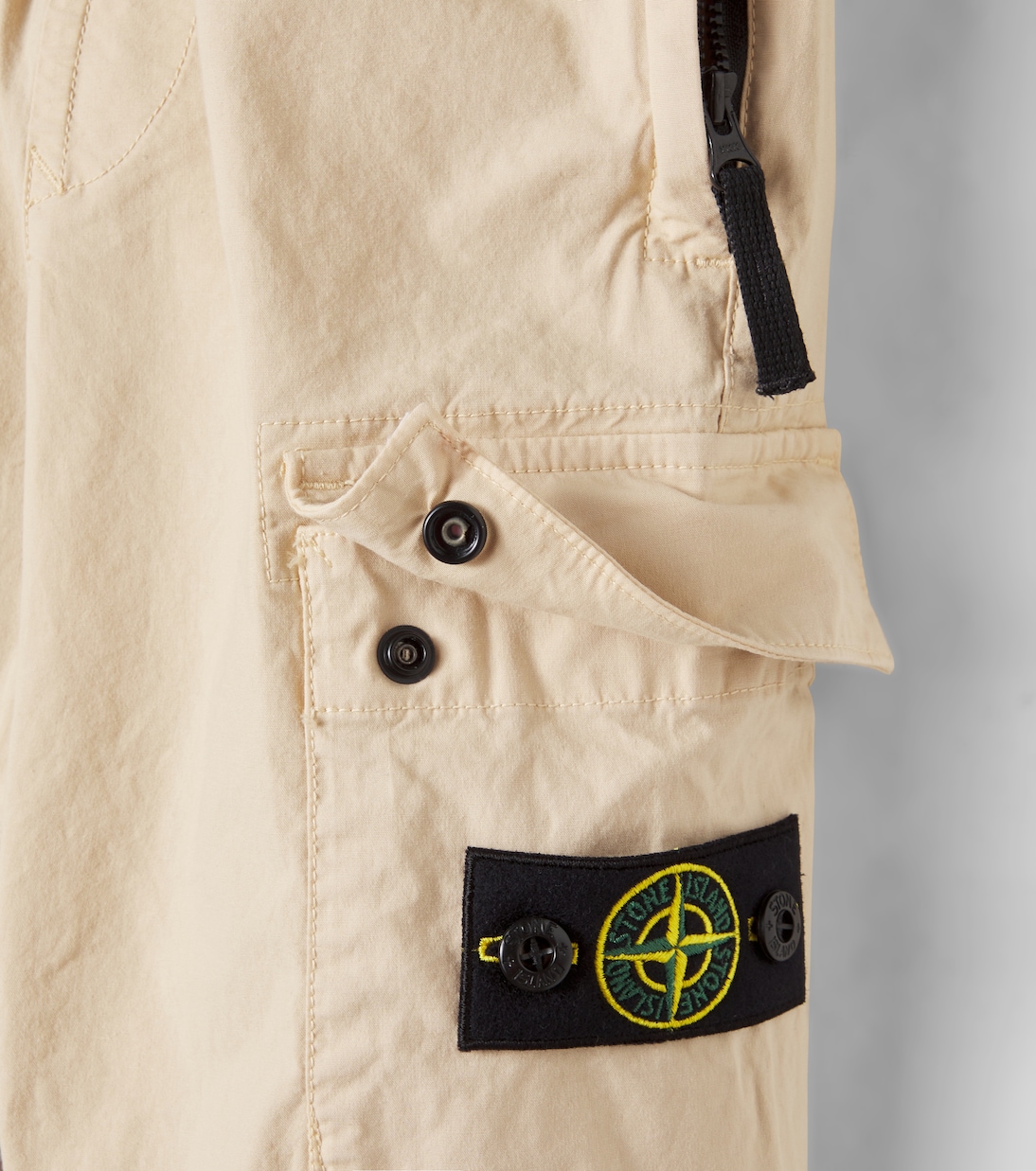 Compass cotton-blend cargo pants | Stone Island Junior