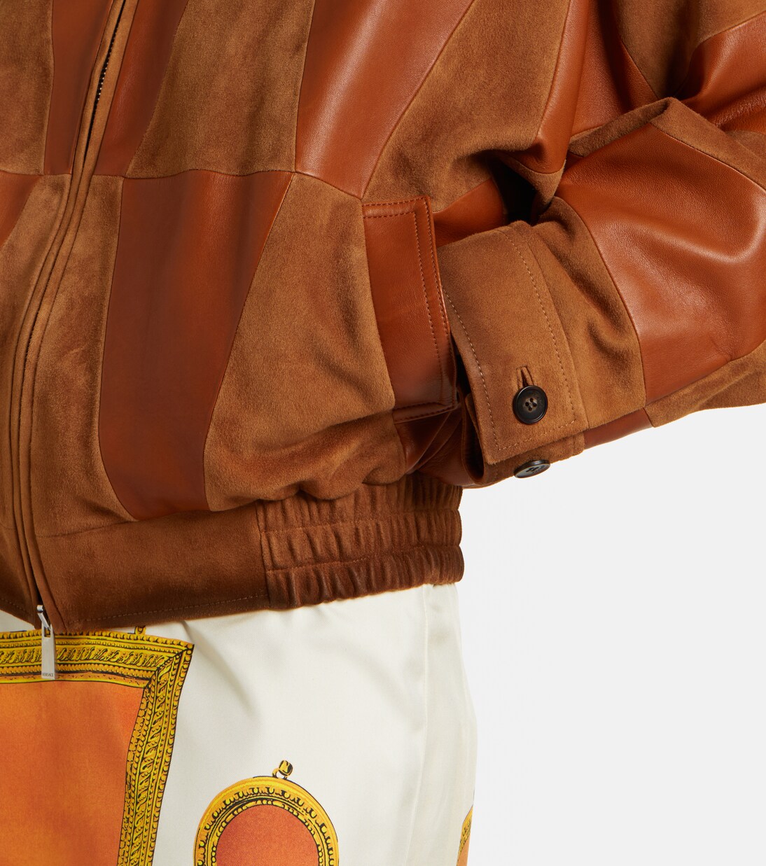 Blouson aus Leder und Veloursleder | Versace