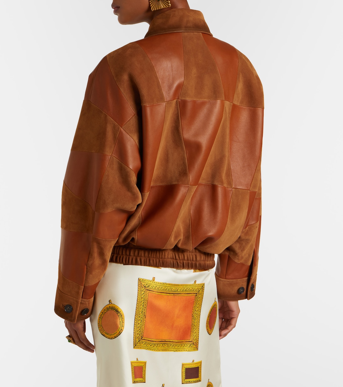 Blouson aus Leder und Veloursleder | Versace