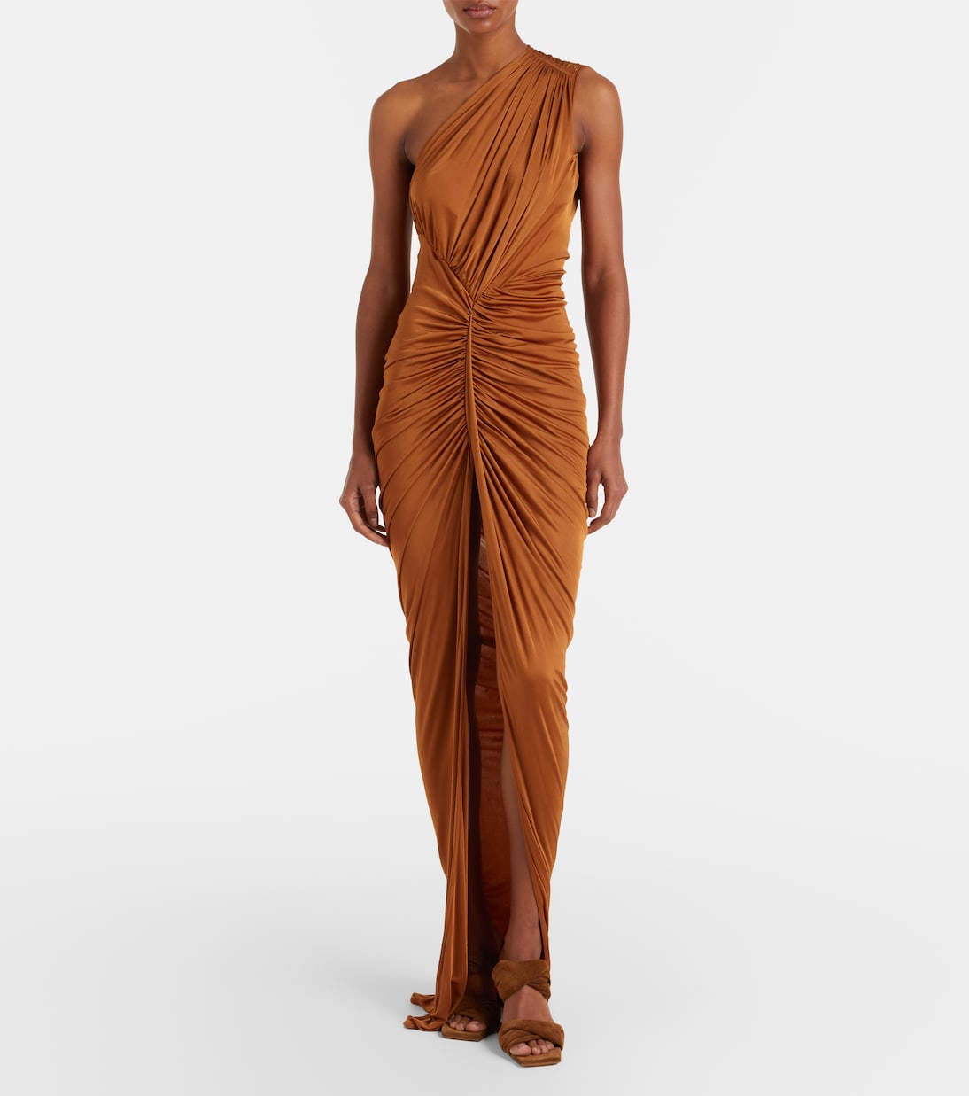 Lilies Avra ruched one-shoulder gown | Rick Owens